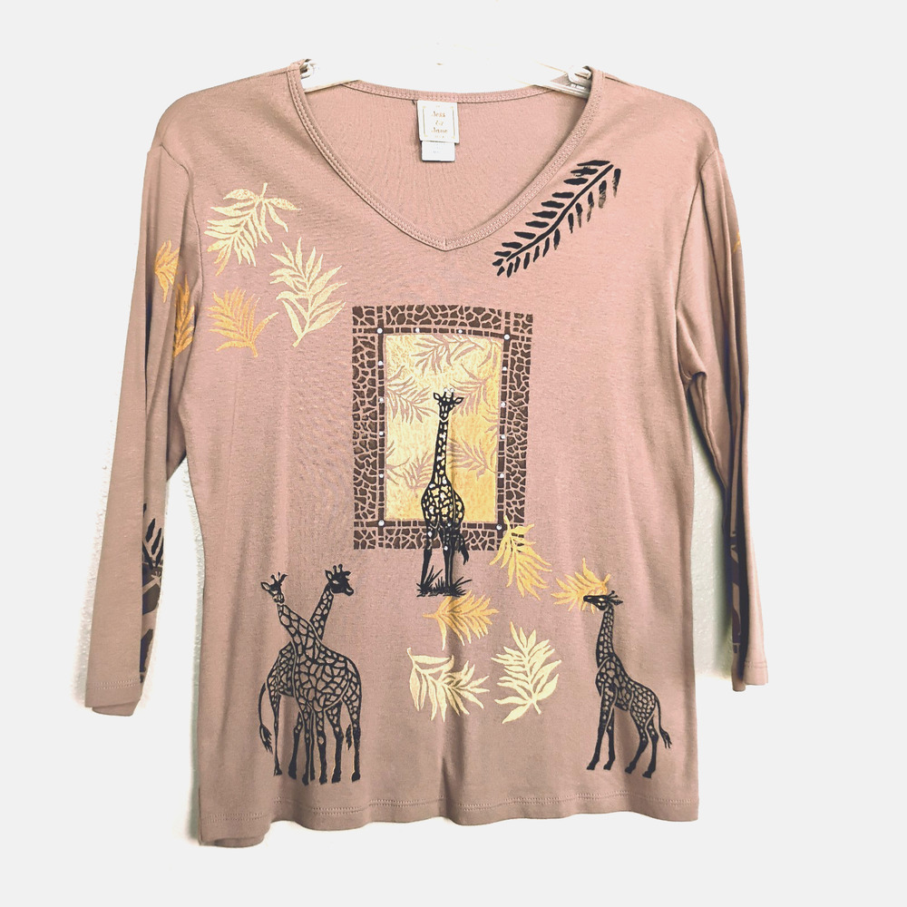 Jess & Jane T-Shirt -Giraffe-  Size S